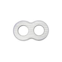 Рамка (восьмерка) Выбеленный дуб с серебряной патиной для внутреннего монтажа