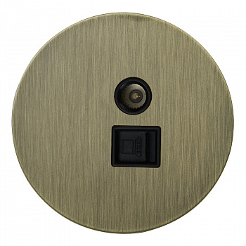 ТВ / Интернет розетка RJ45 внутр. АРТ (бронза)