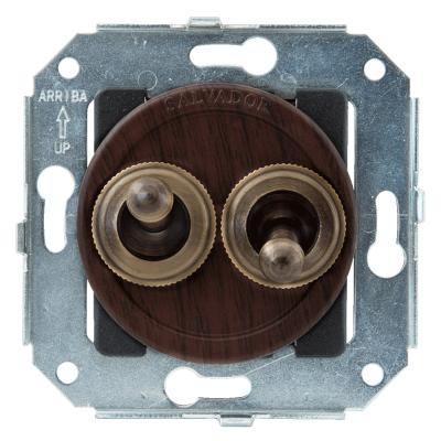 Тумблерный выключатель для внутреннего монтажа Salvador "Ретро" Венге