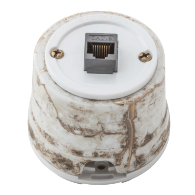 Розетка сетевая Salvador "Мрамор"