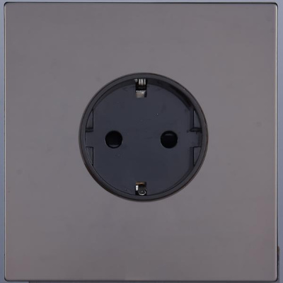 Розетка внутр. монтажа Toledo (темн. хром) 1 пост Розетка внутр. монтажа Toledo (темн. хром) 1 пост