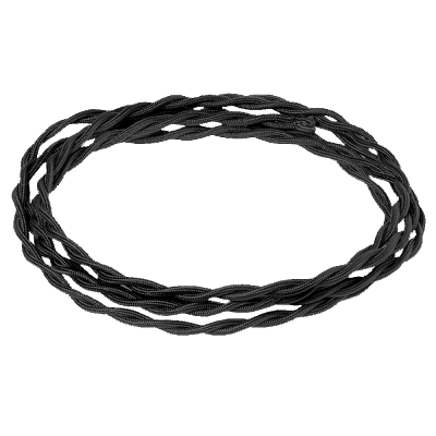 Электрический витой провод, цвет Черный