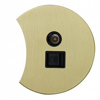 ТВ / Интернет розетка RJ45 внутр. дополнит. АРТ (золото)