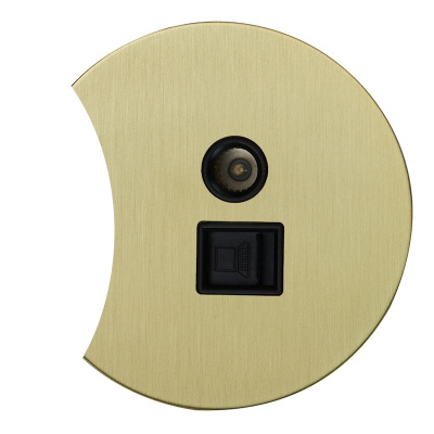 ТВ / Интернет розетка RJ45 внутр. дополнит. АРТ (золото)