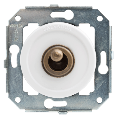 Тумблерный выключатель для внутреннего монтажа Salvador "Ретро" белая серия