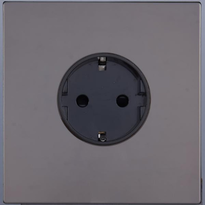 Розетка внутр. монтажа Navarra (темн. хром) 1 пост