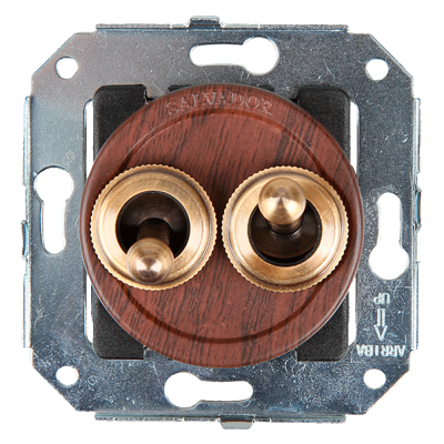 Тумблерный выключатель для внутреннего монтажа Salvador "Ретро" Вишня