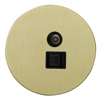 ТВ / Интернет розетка RJ45 внутр. АРТ (золото)