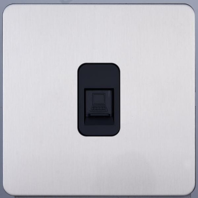 Розетка интернет внутр. монтажа Leon (никель)