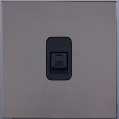 Розетка интернет внутр. монтажа Toledo (темн хром)