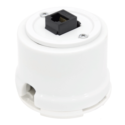 Розетка сетевая (интернет) Salvador "Ретро" белая серия