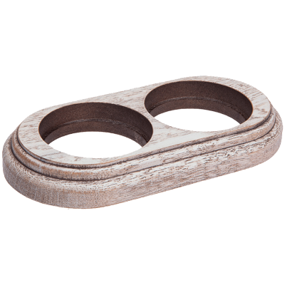 Рамка (овал) Выбеленный дуб с коричневой патиной для наружного монтажа