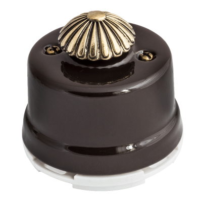 Выключатель (диммер) Salvador "Ретро" коричневая серия