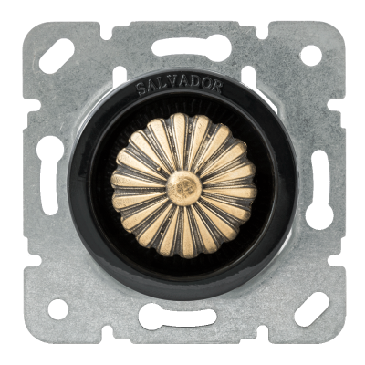 Выключатель (диммер) для внутреннего монтажа Salvador "Ретро" черная серия