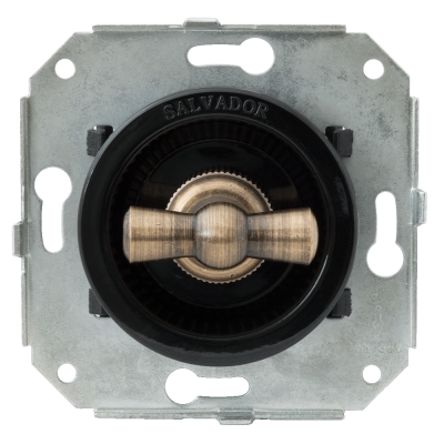 Выключатель для внутреннего монтажа Salvador  "Ретро" черная серия