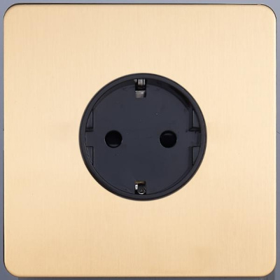 Розетка внутр. монтажа Merida (золото) 1 пост