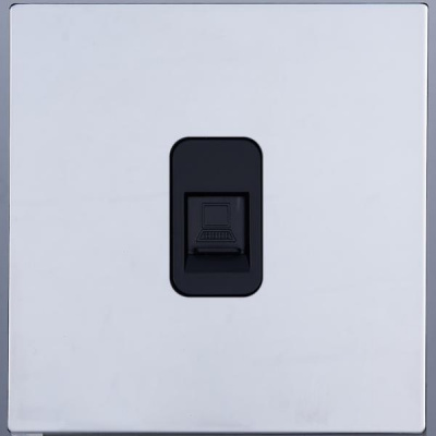 Розетка интернет внутр. монтажа Navarra (хром)