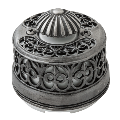 Выключатель (диммер) Salvador с декоративной накладкой "Серебро"