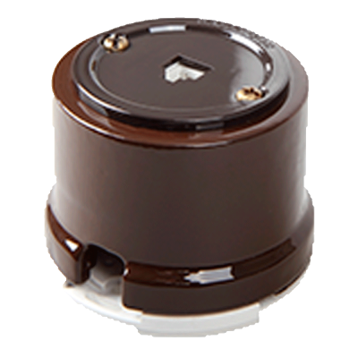 Розетка телефонная Salvador "Ретро" коричневая серия