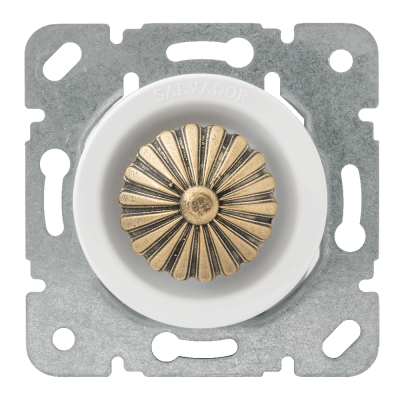 Выключатель (диммер) для внутреннего монтажа Salvador "Ретро" белая серия