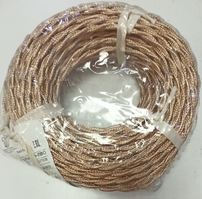 Электрический витой провод, термостойкий Карамель 2х1,5 Электрический витой провод, термостойкий Карамель 2х1,5