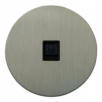 Интернет розетка RJ45 внутр. монтажа АРТ (никель)