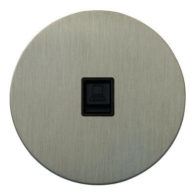 Интернет розетка RJ45 внутр. монтажа АРТ (никель)