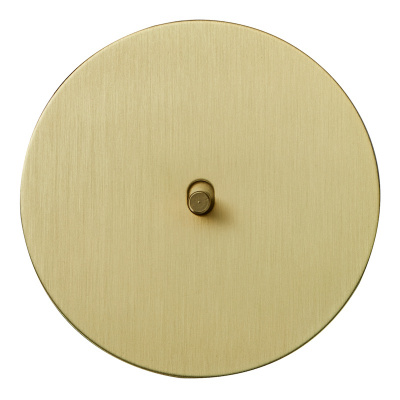 Выключатель внутр. монтажа АРТ 1-но клв. (золото/цилиндр)