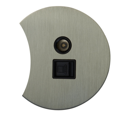 ТВ / Интернет розетка RJ45 внутр. дополнит. АРТ (никель)