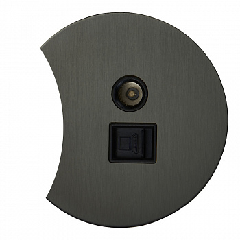 ТВ / Интернет розетка RJ45 внутр. дополнит. АРТ (антрацит)