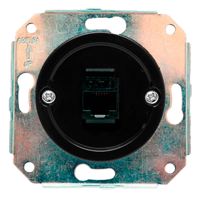 Розетка сетевая для внутреннего монтажа Salvador "Ретро" черная серия Розетка сетевая для внутреннего монтажа Salvador "Ретро" черная серия