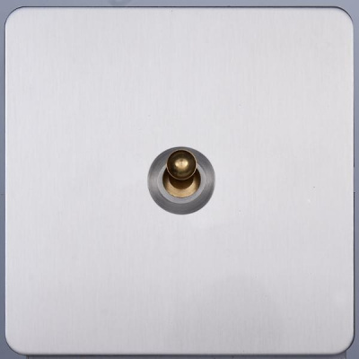 Выключатель внутр. монтажа LEON (никель) 1кл.