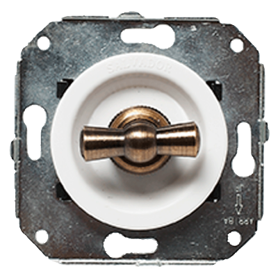 Выключатель для внутреннего монтажа Salvador "Ретро" белая серия