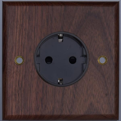 Розетка внутр. монтажа Zaragoza (орех) 1 пост