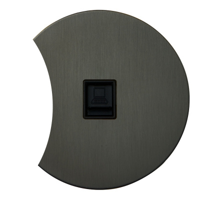 Интернет розетка RJ45 дополнит. АРТ одинарная (антрацит)